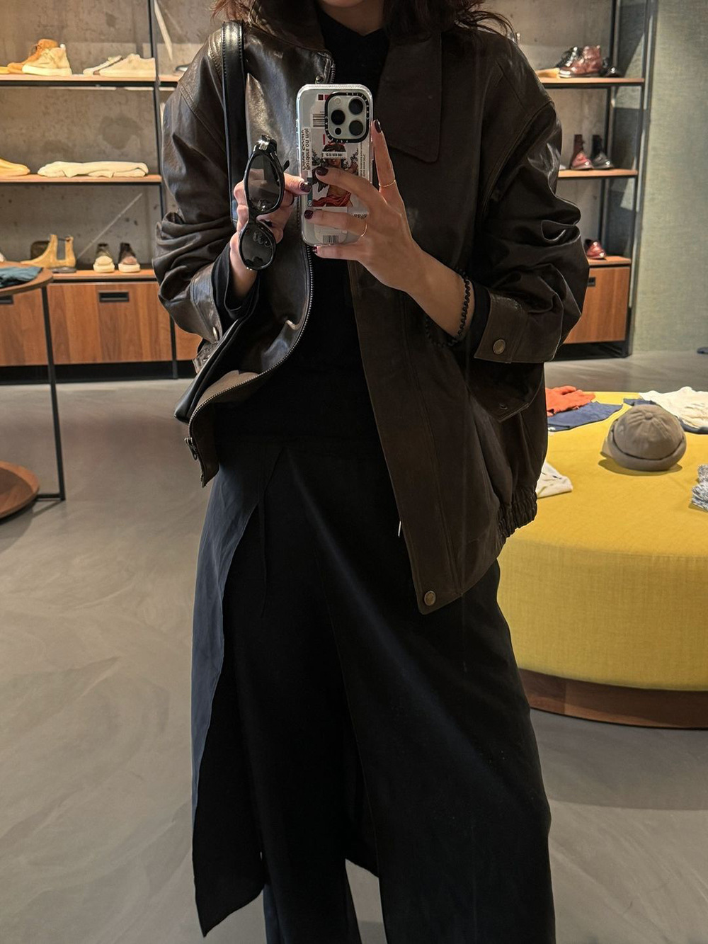 Korean New Retro Maillard Style Zipper Loose PU Leather Coat Women's Jacket K010611