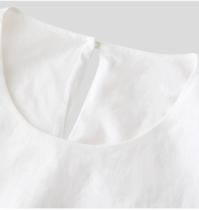 Chic Style Sleeveless Knot Waist Linen Midi Dress