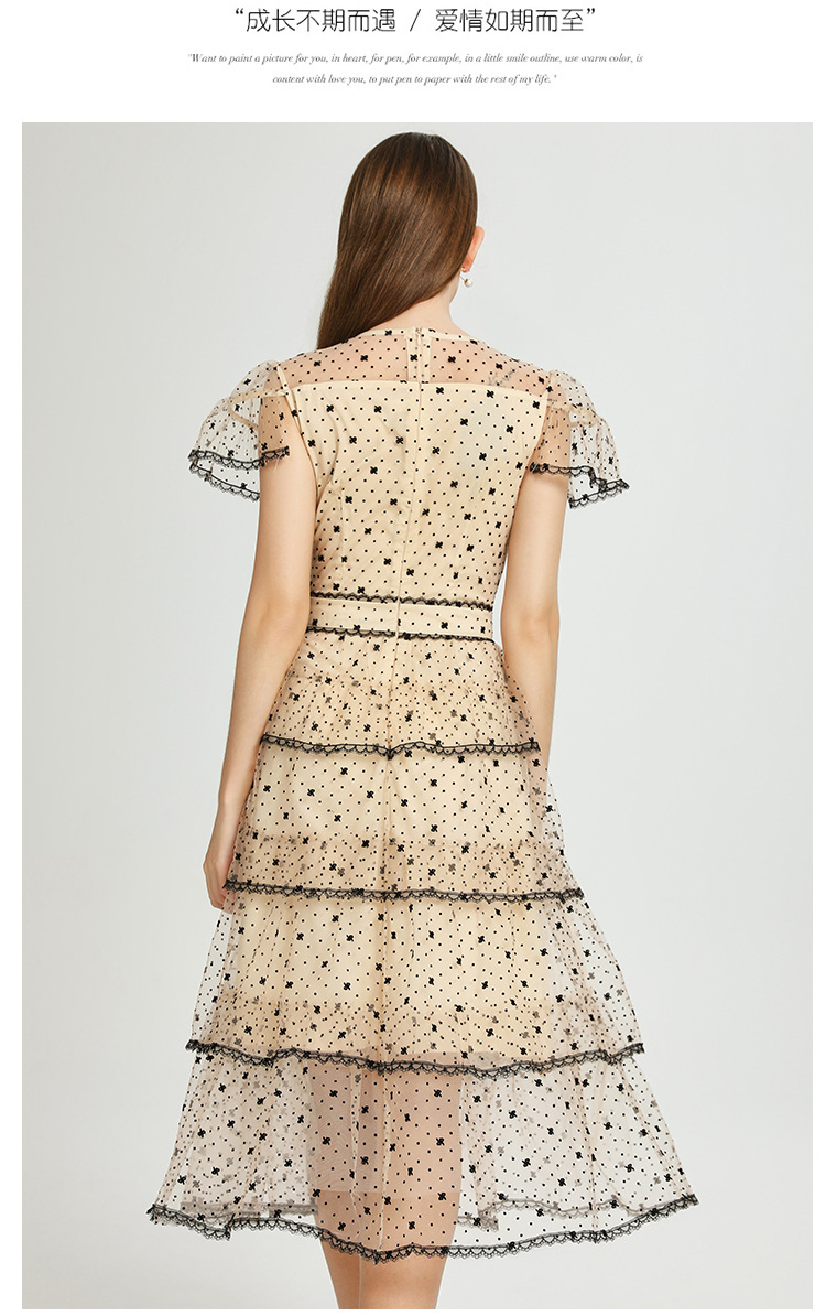 New Retro tiered maxi women dress K26011304