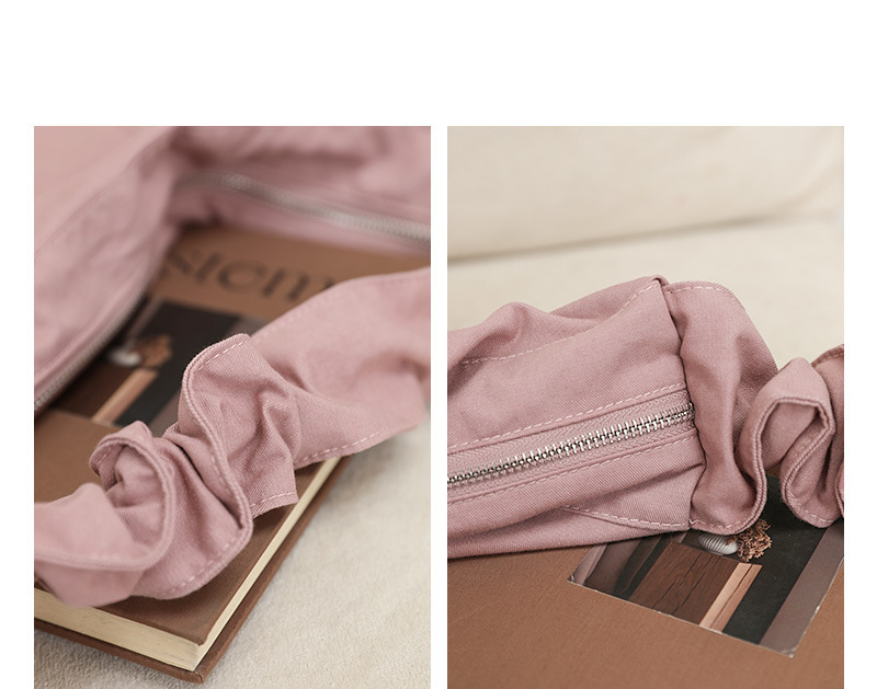 Casual Ruched Strap Canvas Hobo Bag K26051905