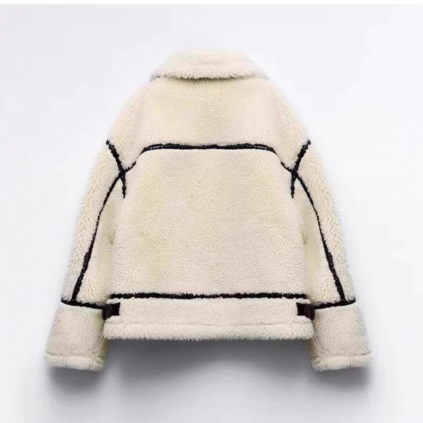 Winter Warm Shearling Jacket Casual Versatile Faux Fur Coat K26012207