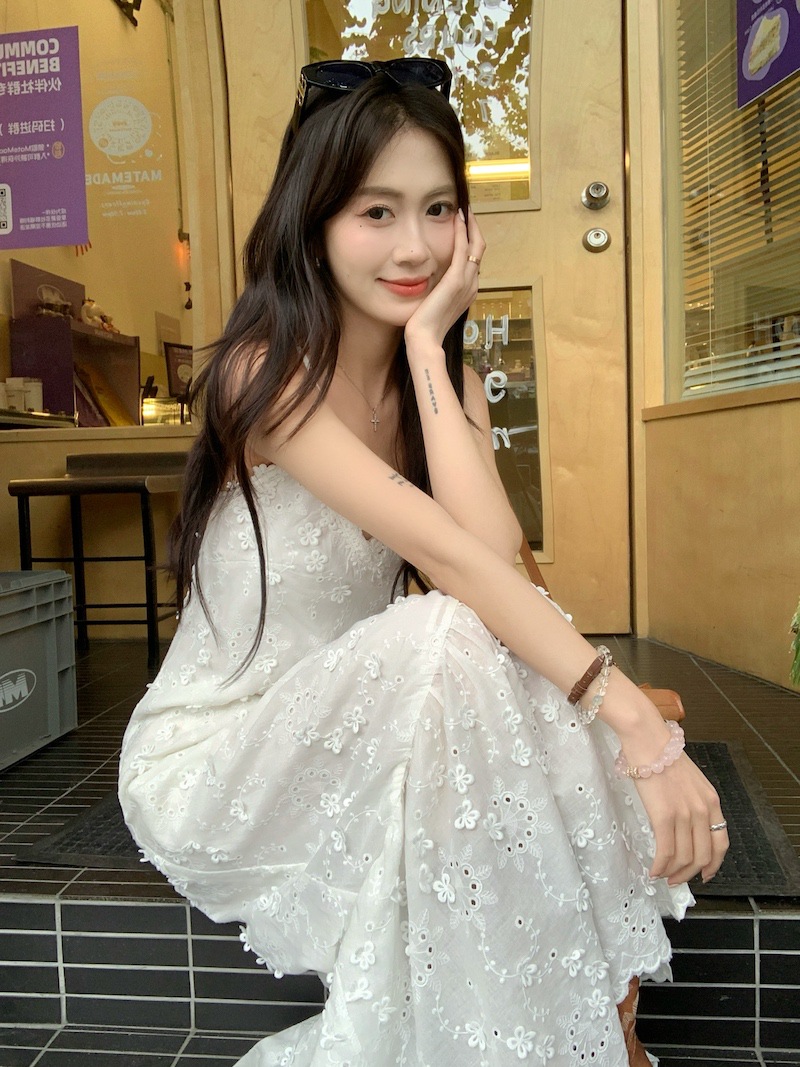 Floral Lace Trim Cami Maxi Dress Romantic Vacation Summer Dress K26033105