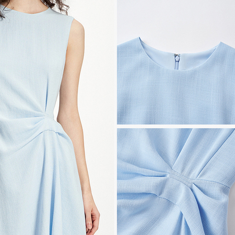 Chic Style Sleeveless Twist Waist A-Line Midi Dress K26051105
