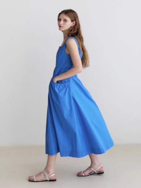 Chic vibrant square neck sleeveless maxi dress K26051301