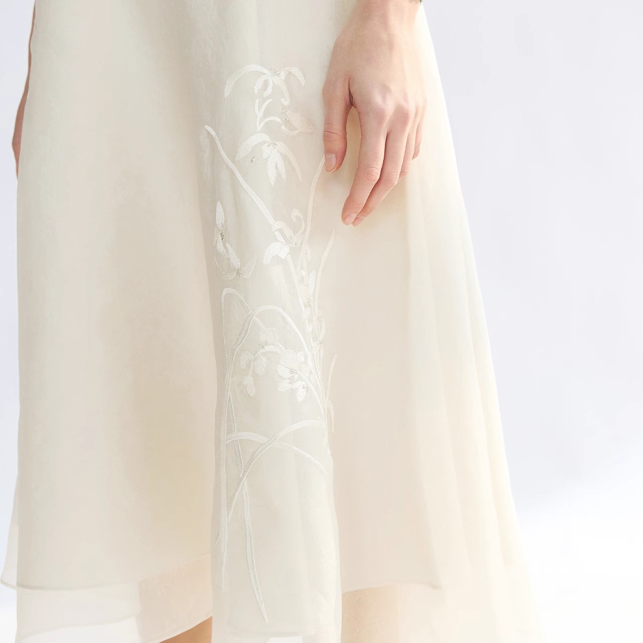 Luxury New jacquard silk long dress high-end one piece dress K25120906