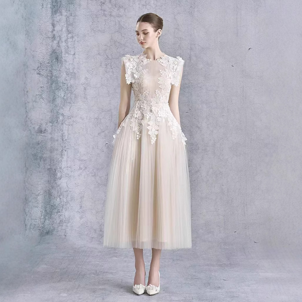 New Elegant Fairy Lace Midi Dresses K25121002