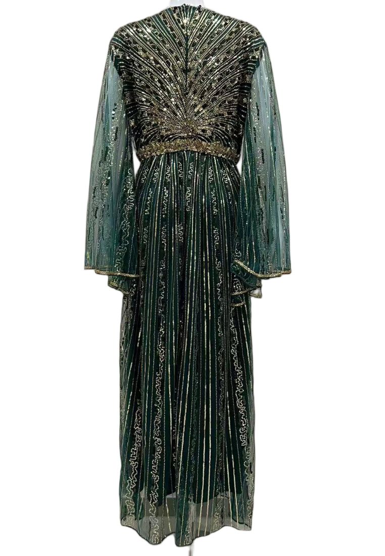 New elegant Retro luxury sequined gown maxi dress K121706