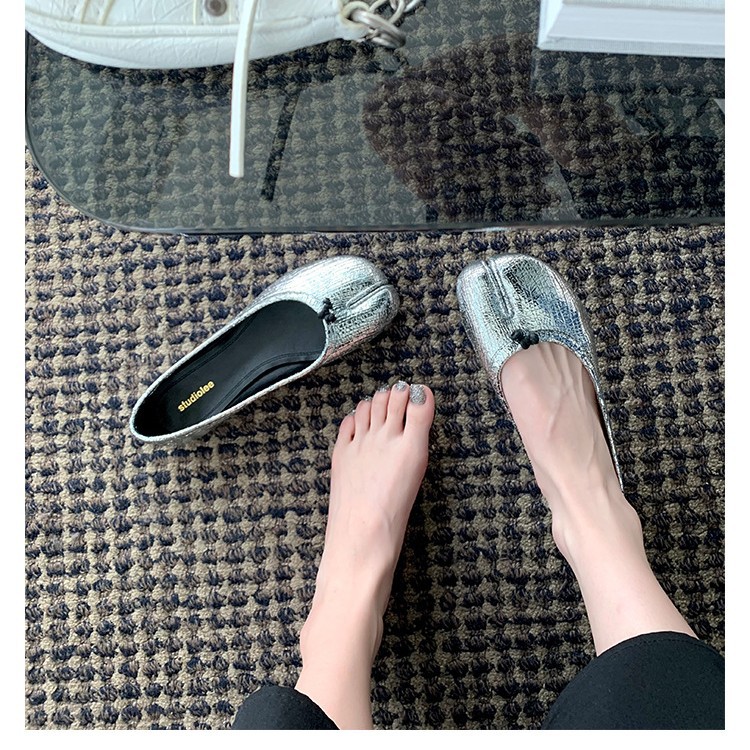 New Chic Style Leather Flat Shoes K122901