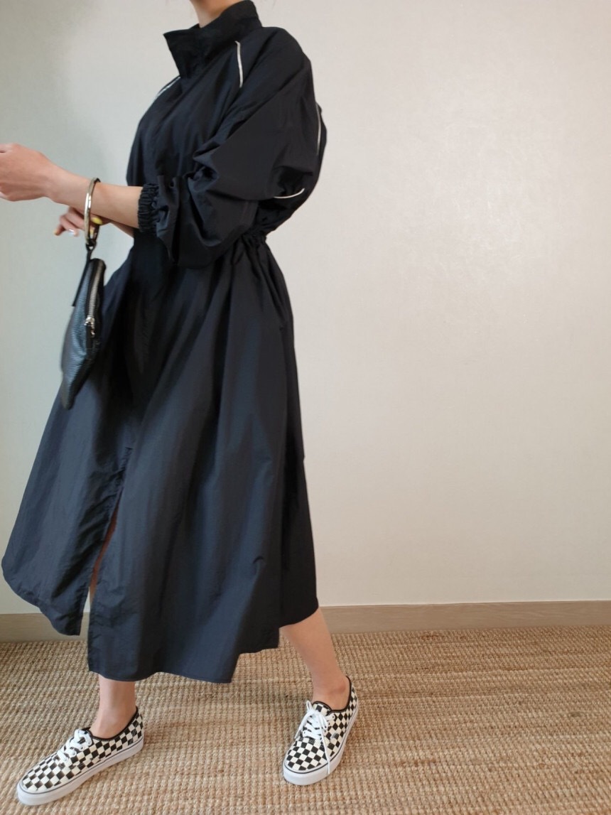 Korean chic early spring new loose high-waisted trench coat style dress K010614