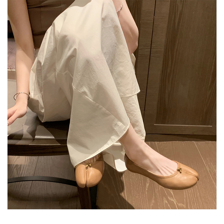New Chic Style Leather Flat Shoes K122901