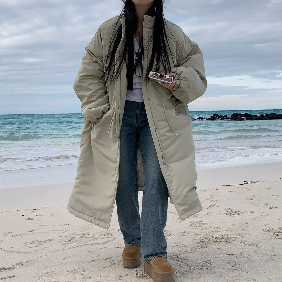 Korean chic stand collar cotton-padded coat warm cotton-padded jacket K010624