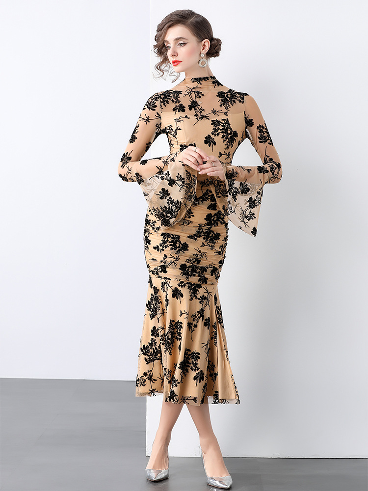 New Elegant Hepburn Style Fishtail bodycon dress K26011301