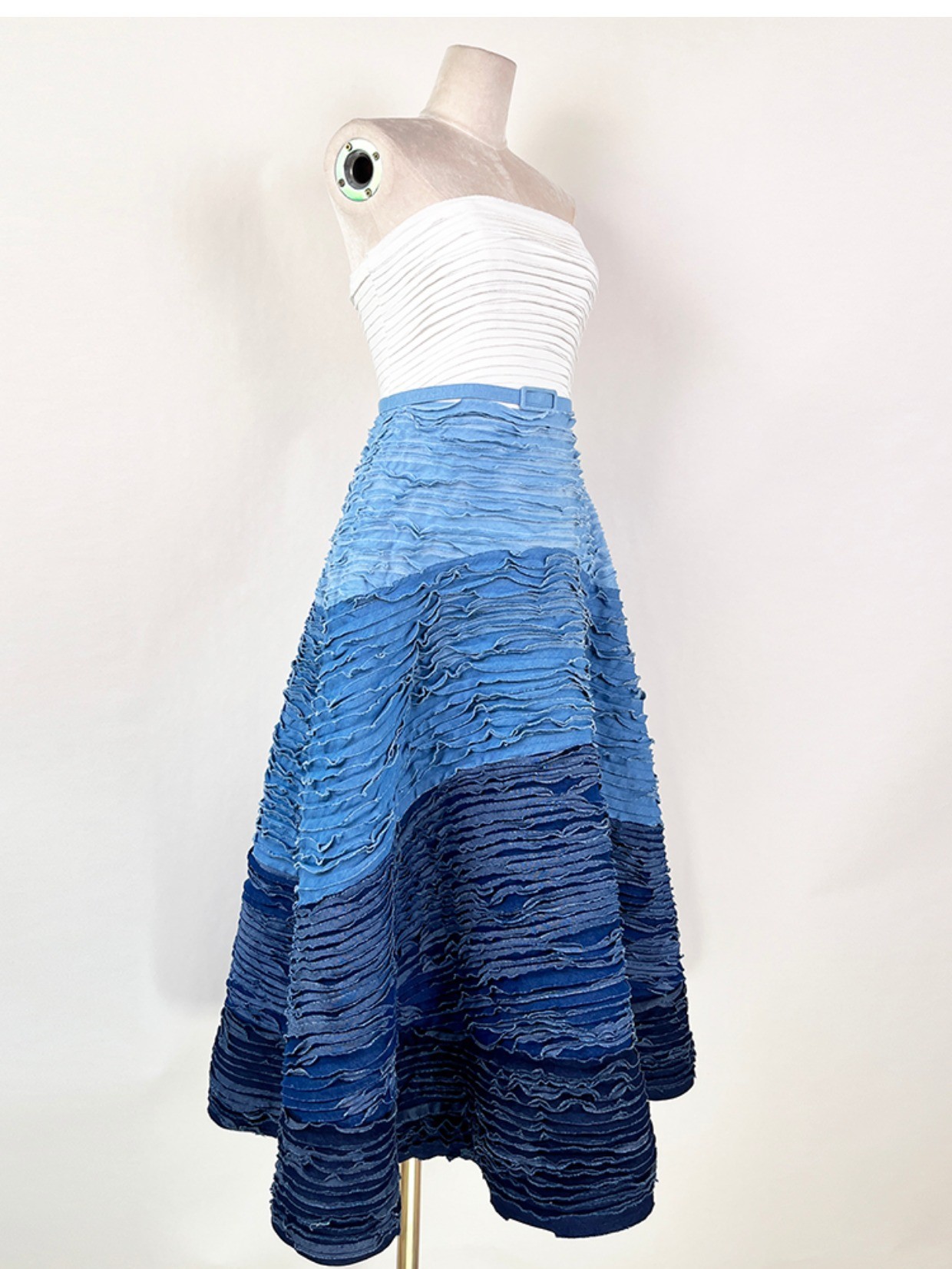 Chic gradient texture two piece midi dress K26051307