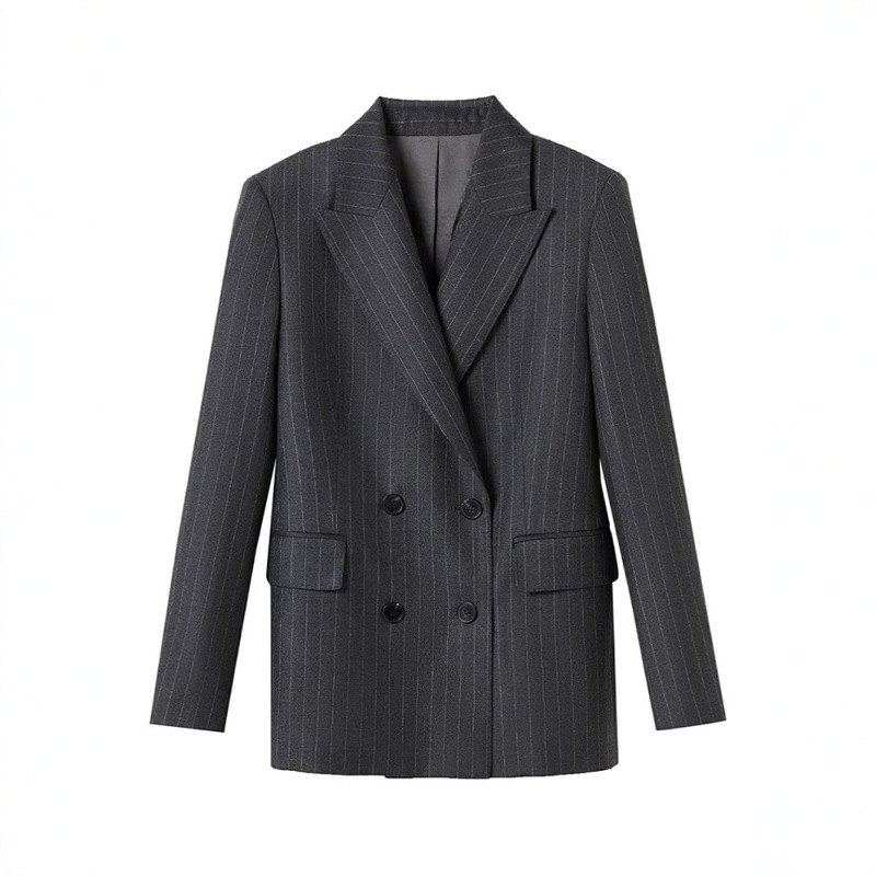 Luxury High end quality Grey women set blazer jacket K25120909