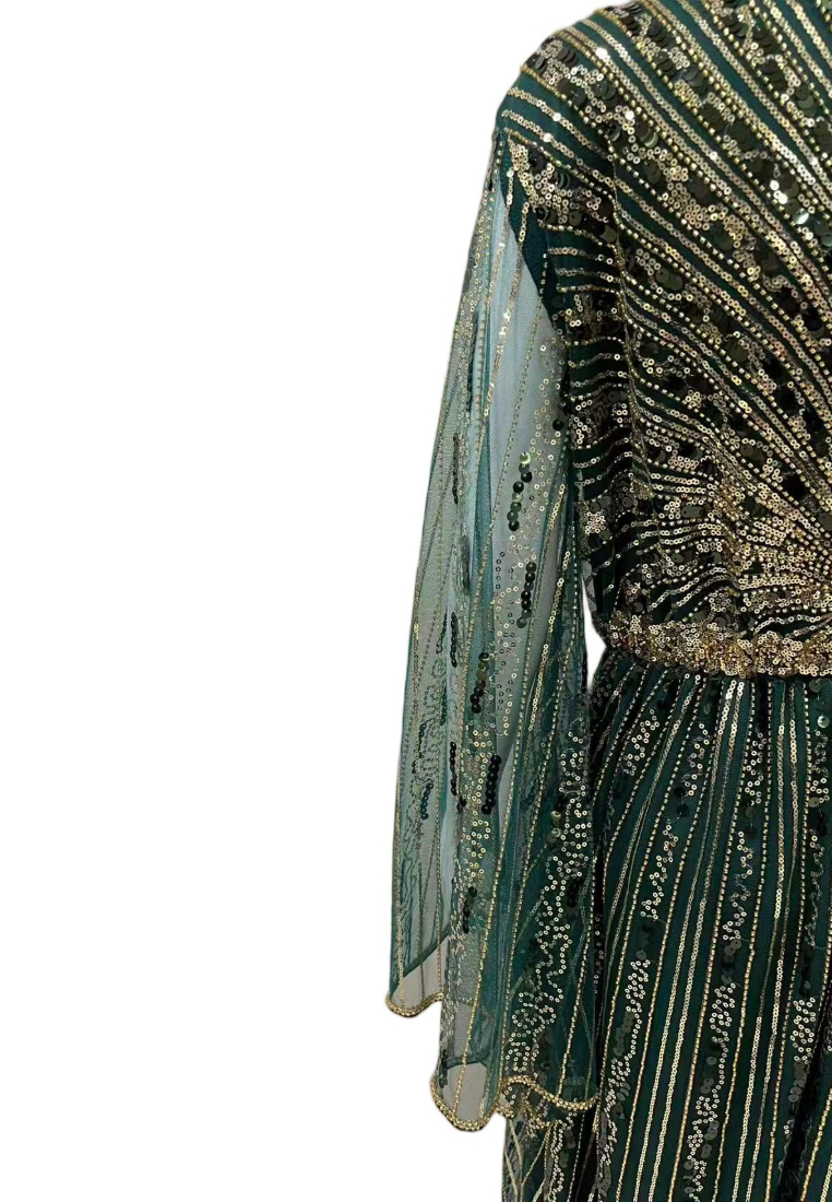 New elegant Retro luxury sequined gown maxi dress K121706