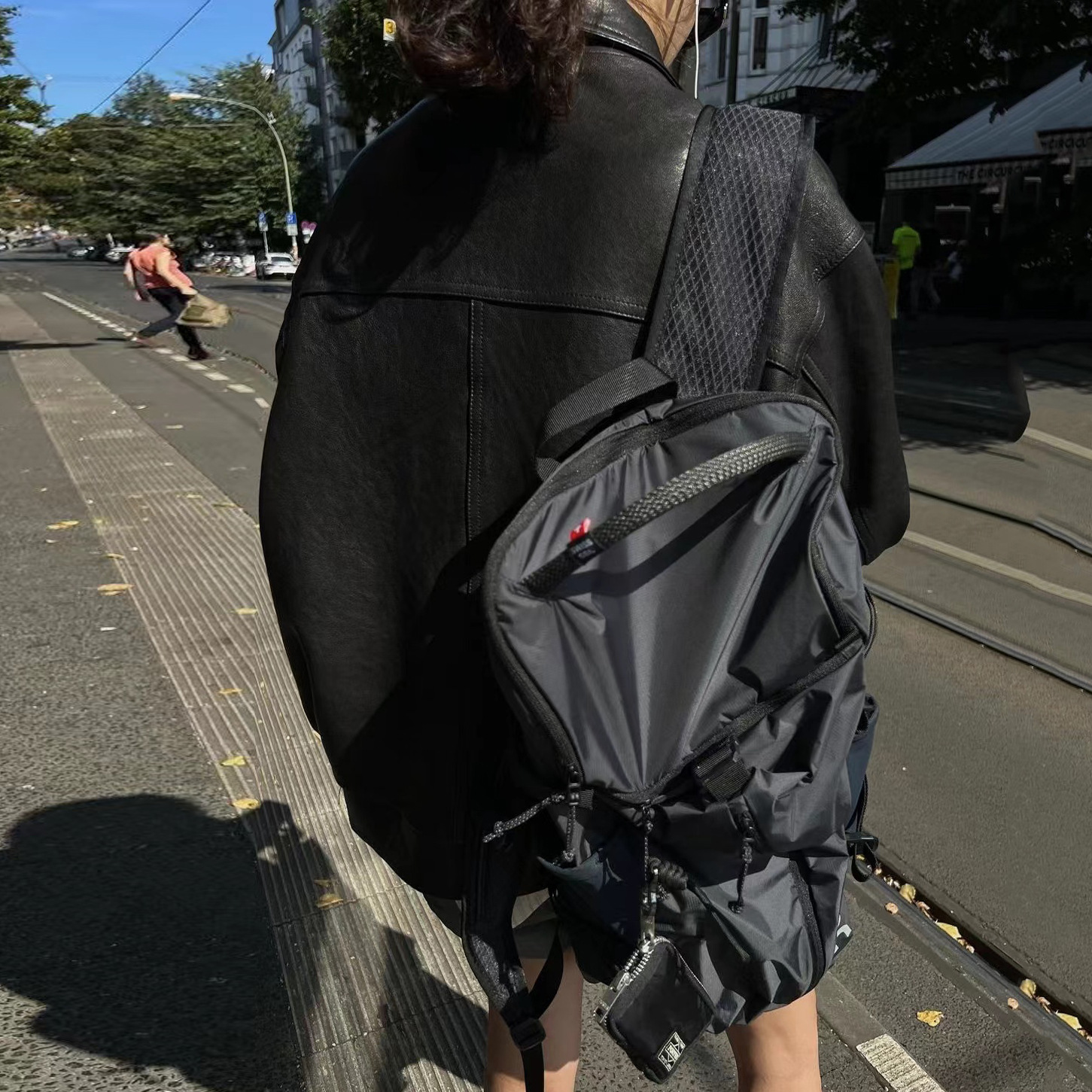 Korean New Retro Maillard Style Zipper Loose PU Leather Coat Women's Jacket K010611