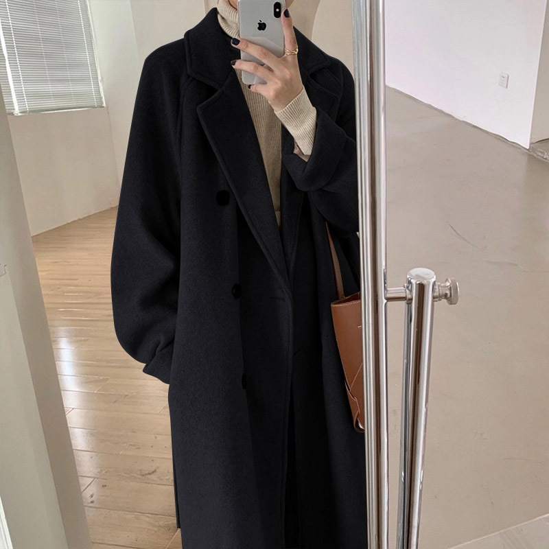 Korean chic French style wool coat for women K010619