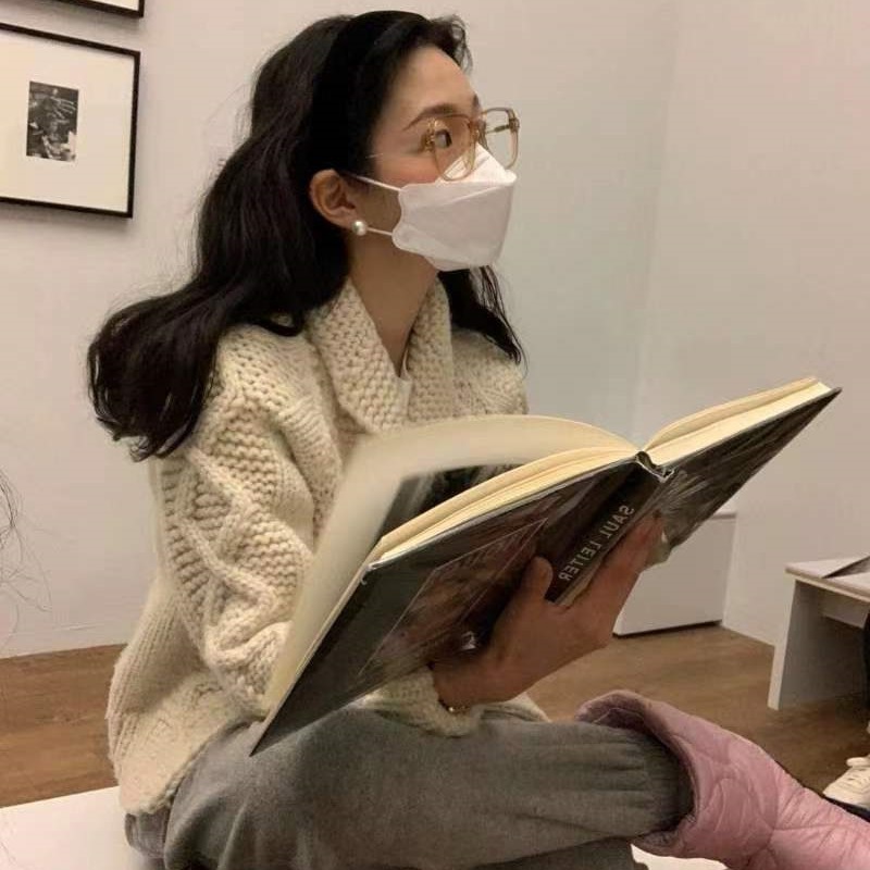 Korean style thick cozy sweater cardigan K010620