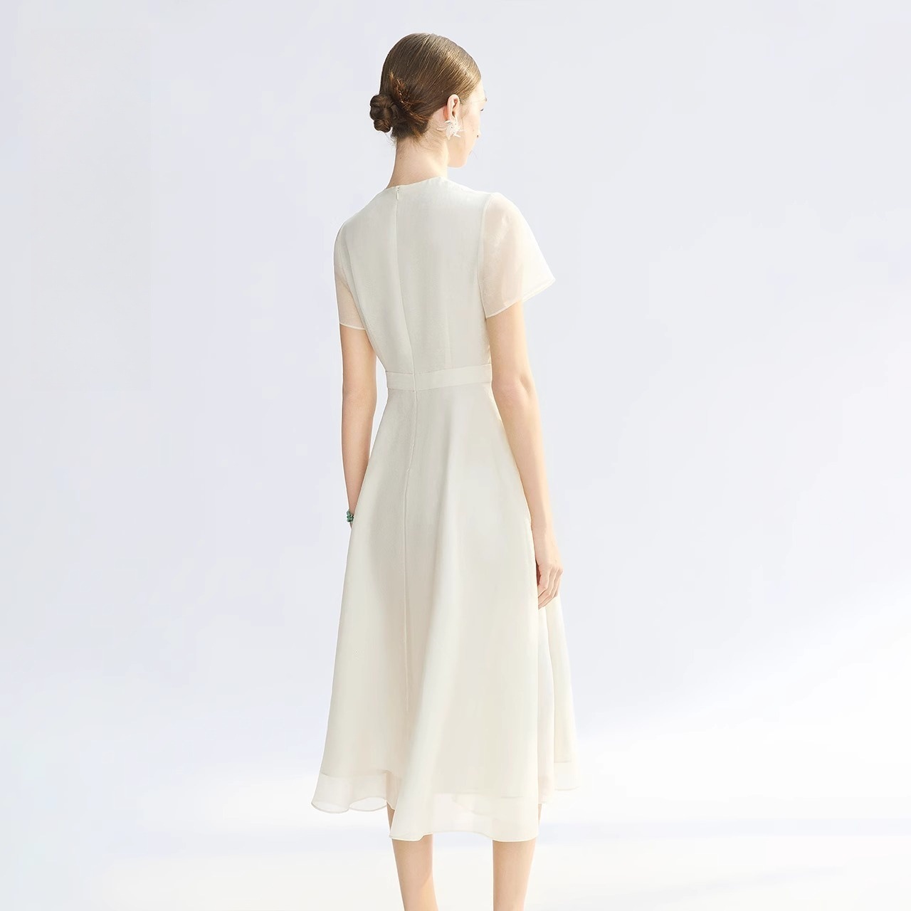 Luxury New jacquard silk long dress high-end one piece dress K25120906