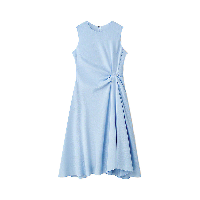 Chic Style Sleeveless Twist Waist A-Line Midi Dress K26051105