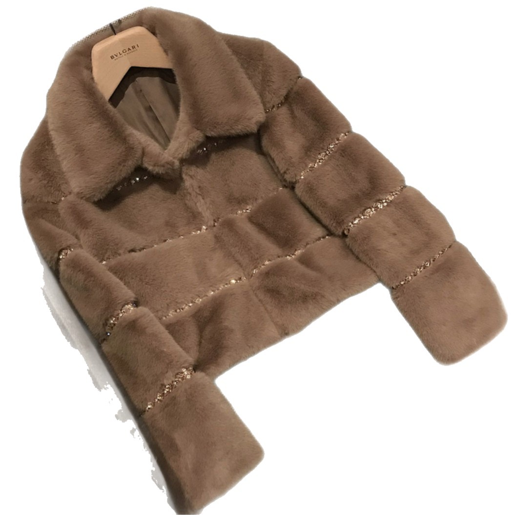 New Autumn/Winter Faux Mink Fur Short Coat for Women K25121003