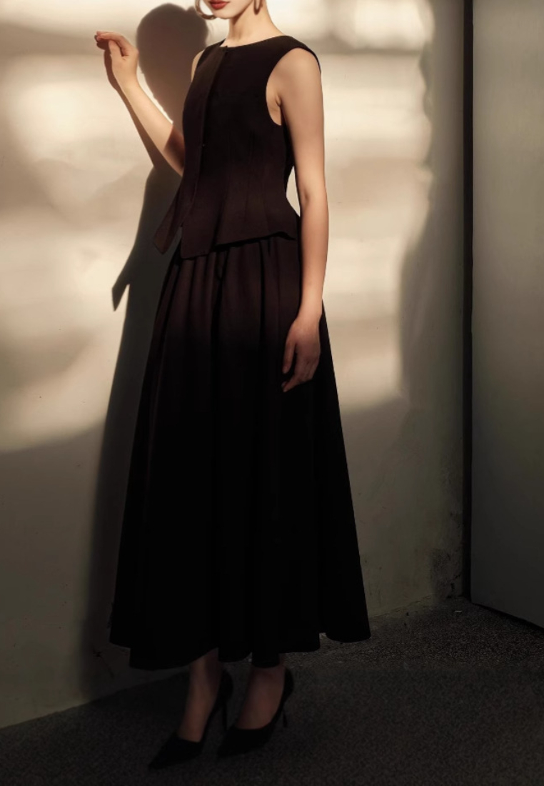 New Elegant Vest and Skirt Women set dress K25120304