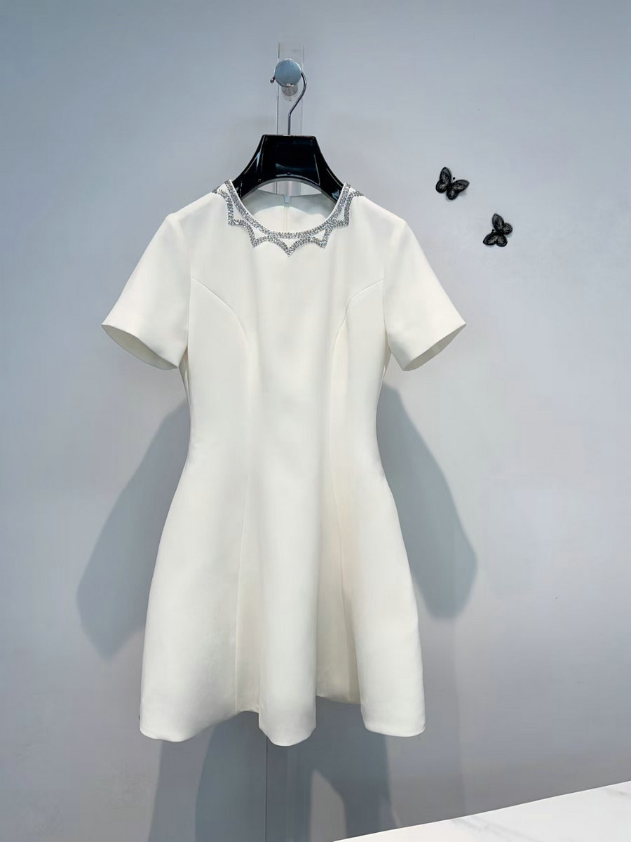 New Elegant round neck short-sleeved dress Party Dress K121701