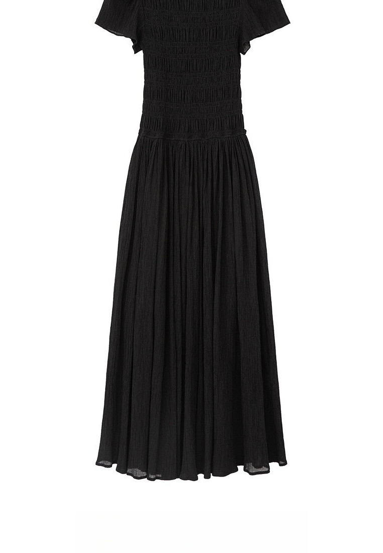 New Elegant Irregularly twisted puff sleeve dress K25120305