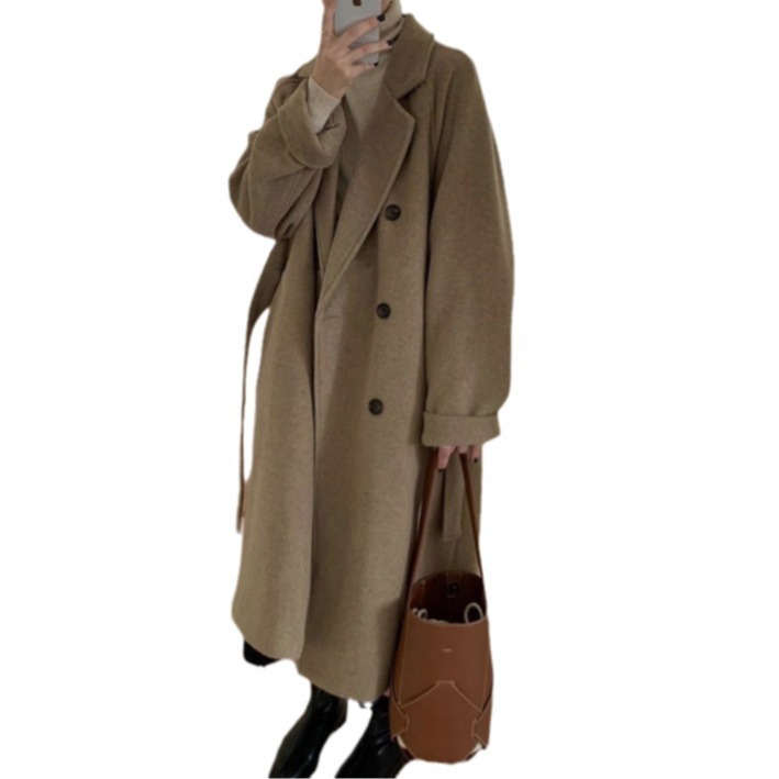 Korean chic French style wool coat for women K010619