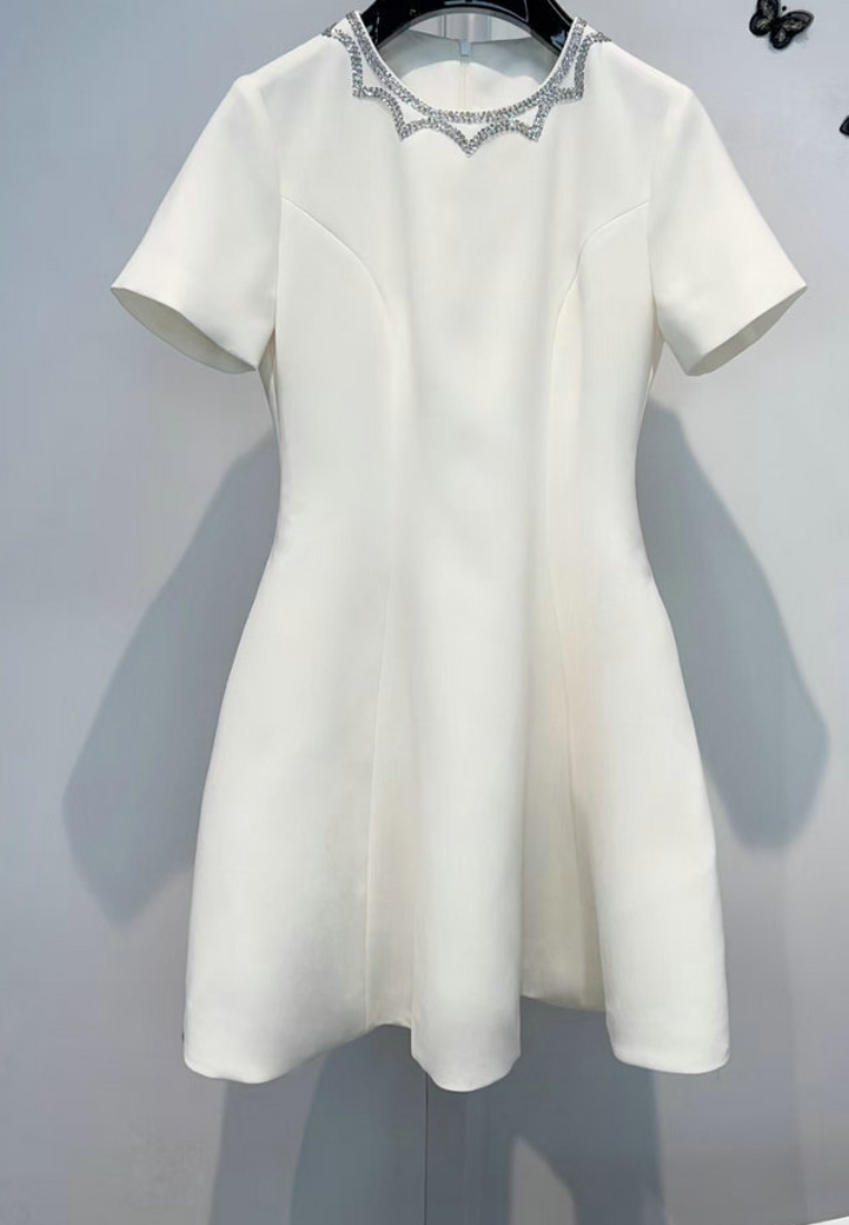 New Elegant round neck short-sleeved dress Party Dress K121701