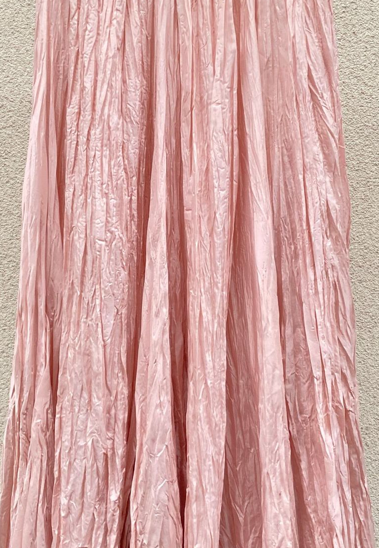 Early Autumn Midi Skirt Loose Fit With Flared Hem Textured Ruffled CA2025121511PU