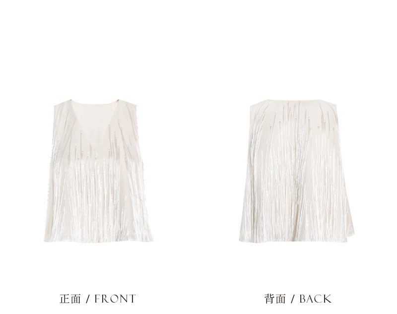 Luxurious French-style tassel  top and skirt set Party Dress K25120305