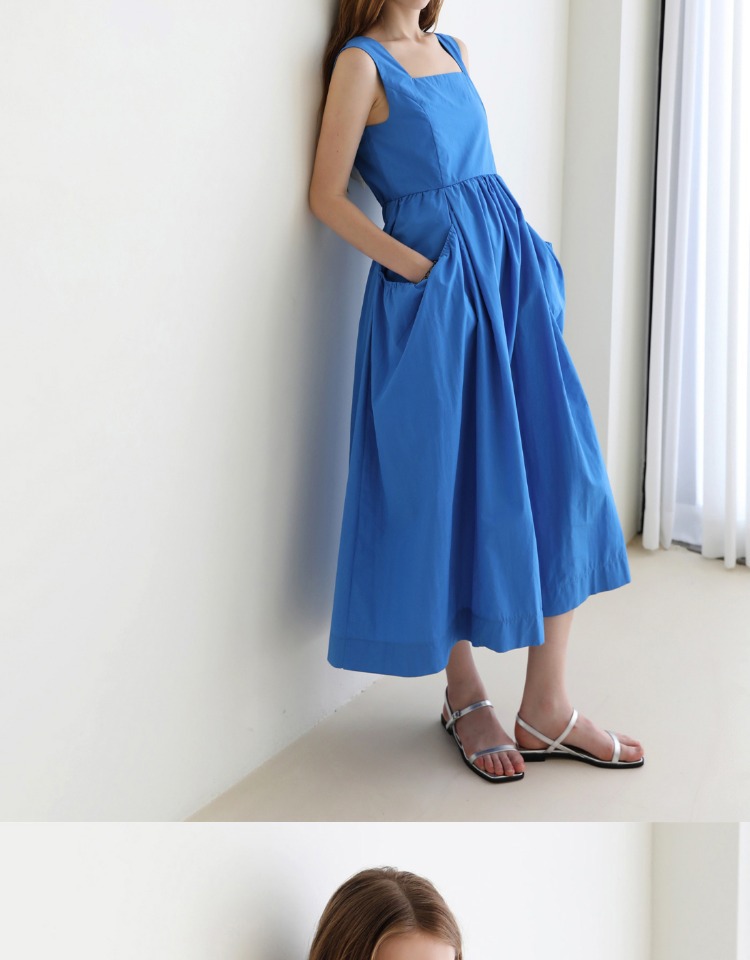 Chic vibrant square neck sleeveless maxi dress K26051301