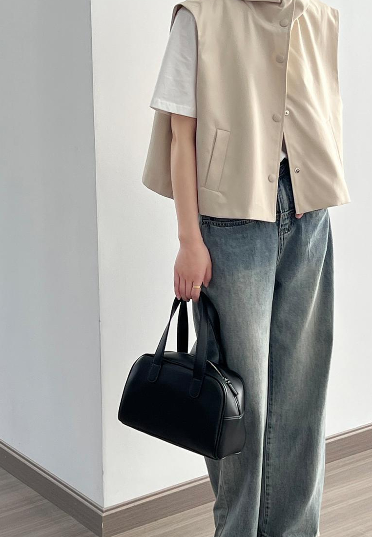 New Chic Style Women's hooded vest sleeveless cropped top K122910