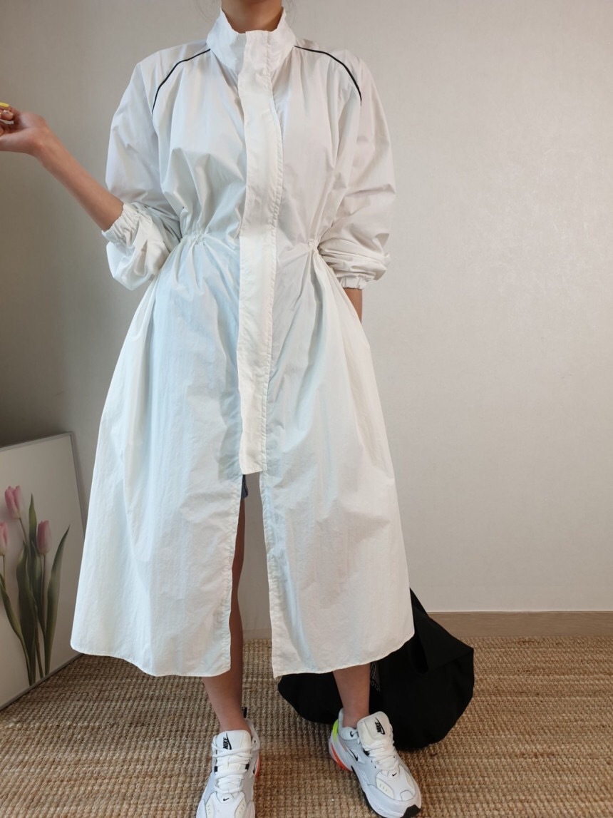 Korean chic early spring new loose high-waisted trench coat style dress K010614