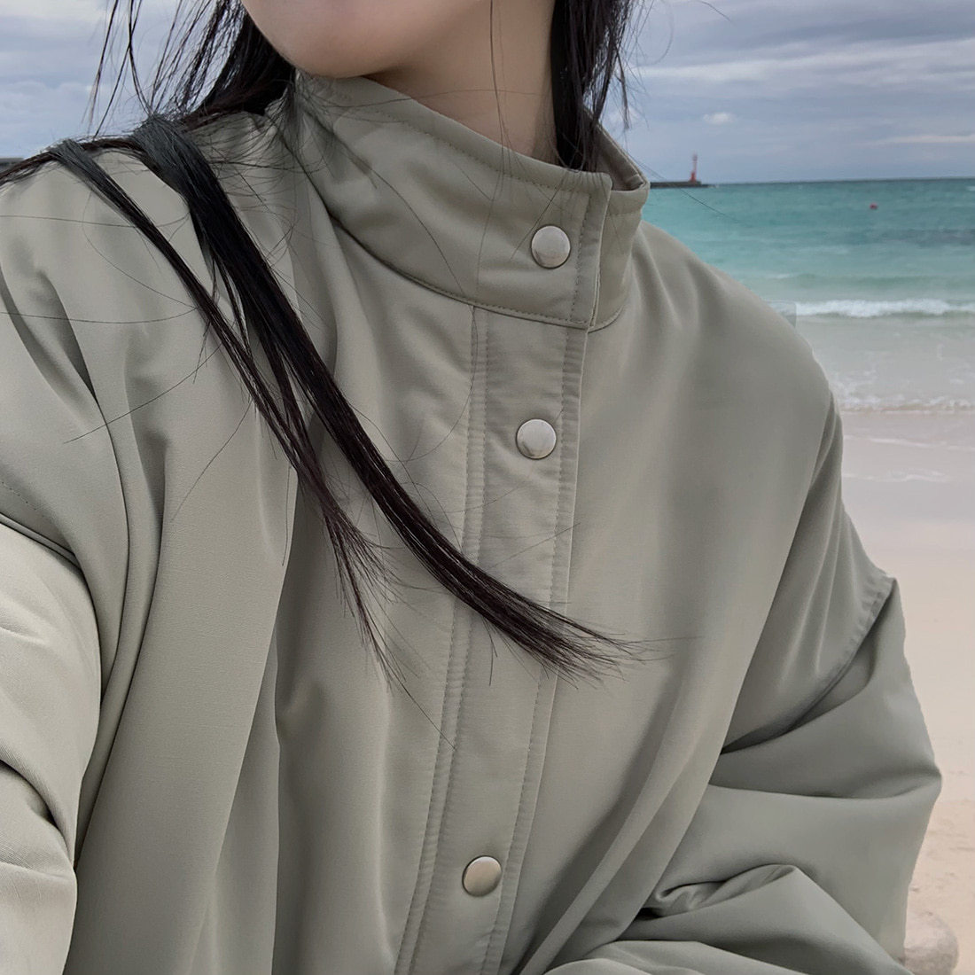 Korean chic stand collar cotton-padded coat warm cotton-padded jacket K010624