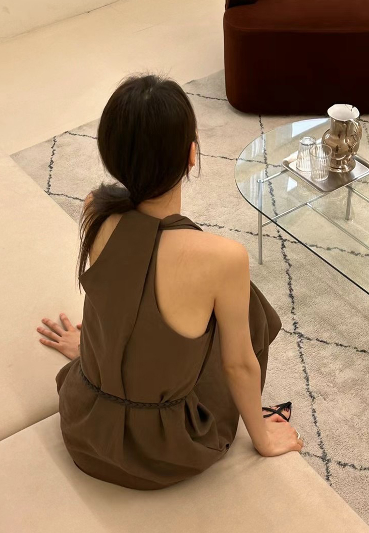 Retro waist cinching loose slimming vest dress CA25032728PI