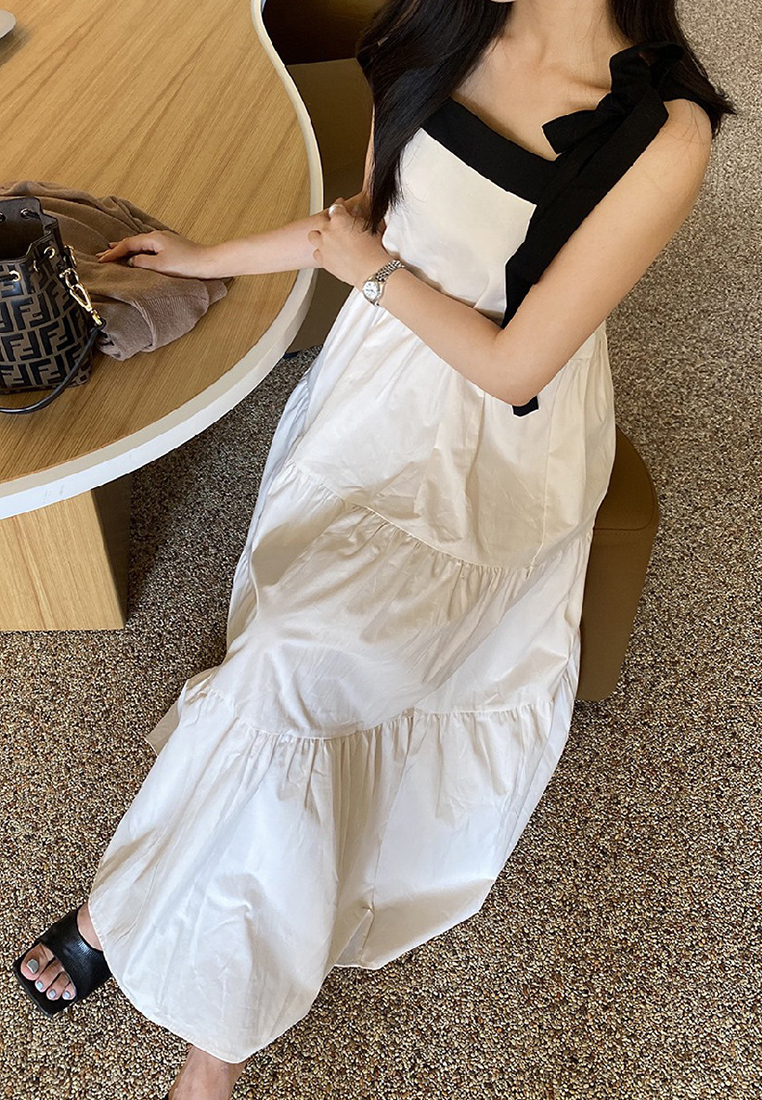 2025 High Waist Loose Bow Strap Dress CA25032760BE