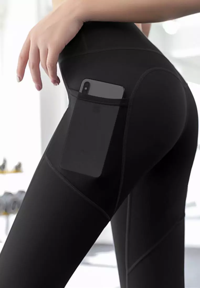 High-Waist Stretch Tights A081022PU