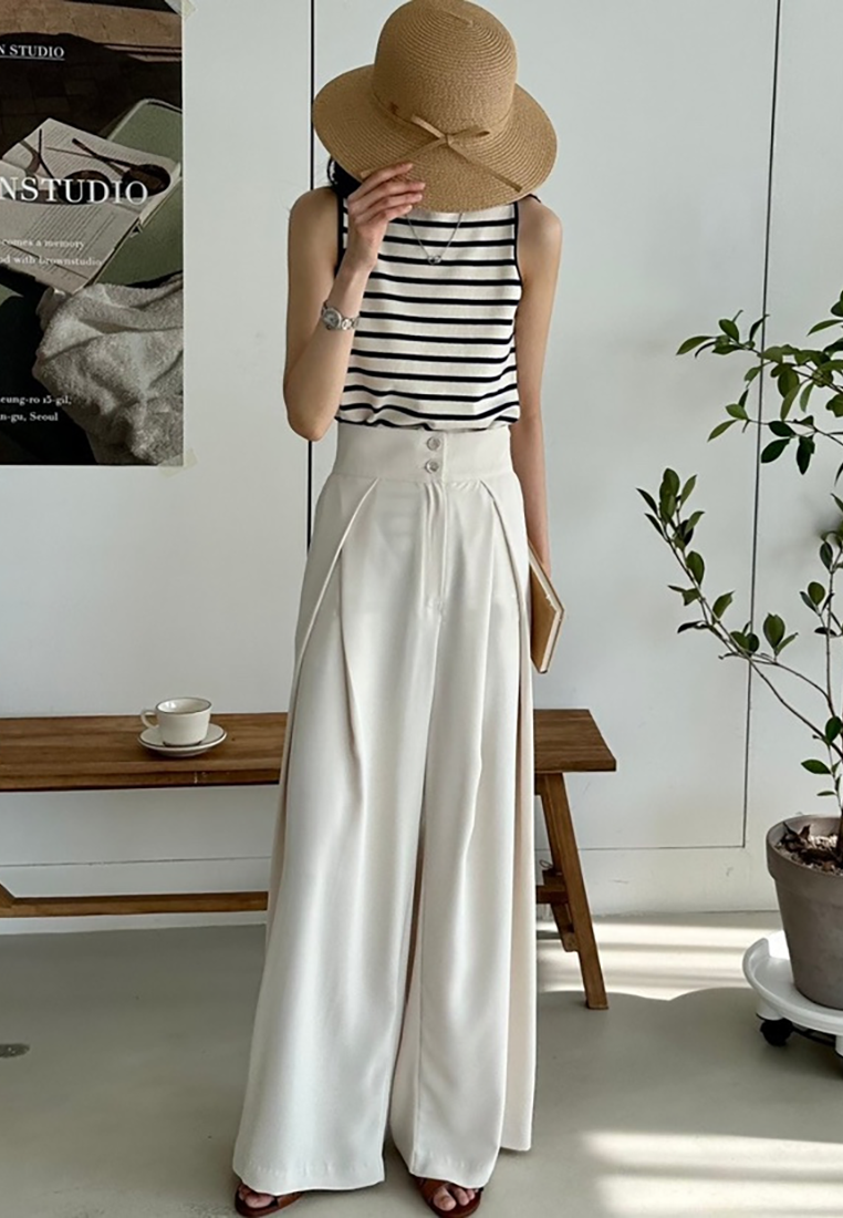 Chic spring lace-up casual suit pants CA25021318PI