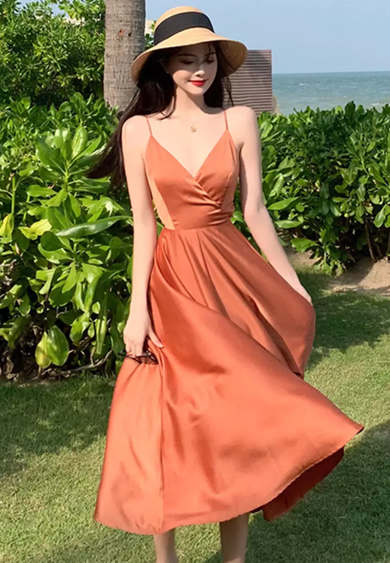 Sexy Lace Backless Holiday Style One-Piece Dress A21051312OR