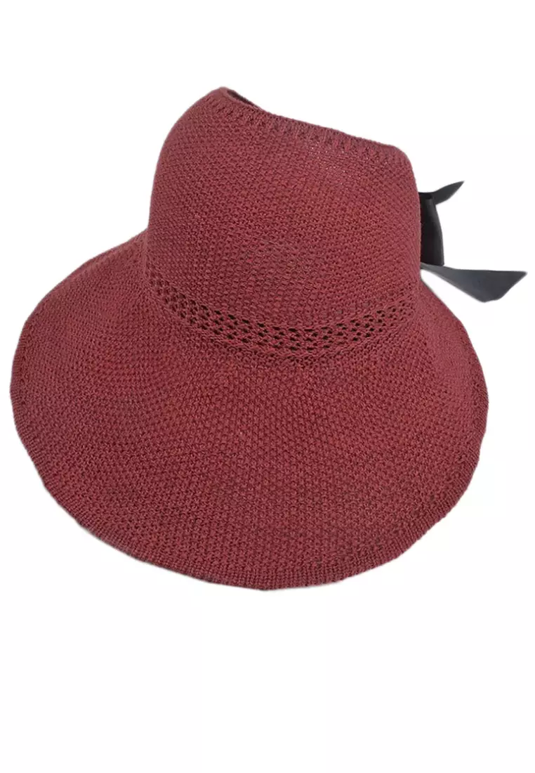 Bow Hollow Big Brim Folding Sunshade Fisherman Caps A22062408PI