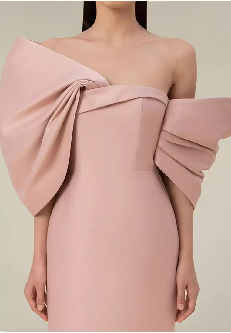 French elegant high waisted dress dress CA24102506PI