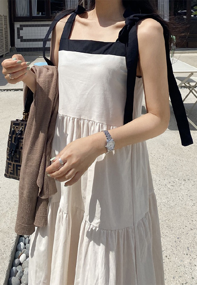 2025 High Waist Loose Bow Strap Dress CA25032760BE