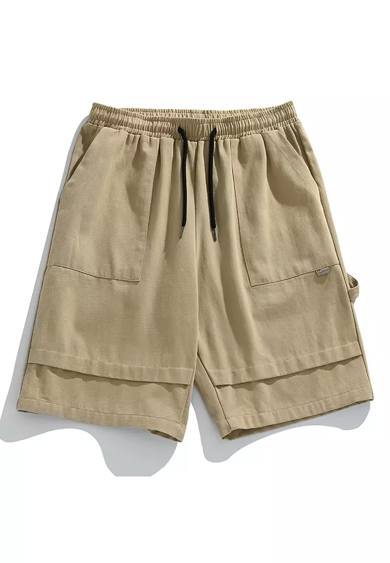 All-Match Cotton Loose Sports Streamer Five-Point Short Pants A22050328KI-XXL