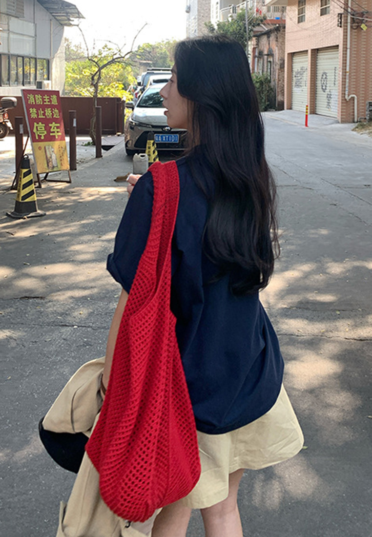 Spring and Summer Korean Style Dog Print T-shirt CA25042925GY