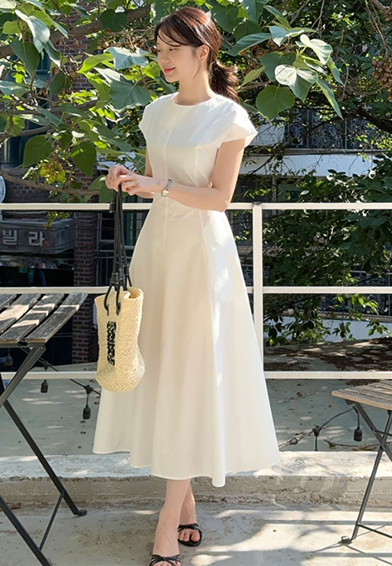 Korean Summer Style Round Neck Dress CA25032755W