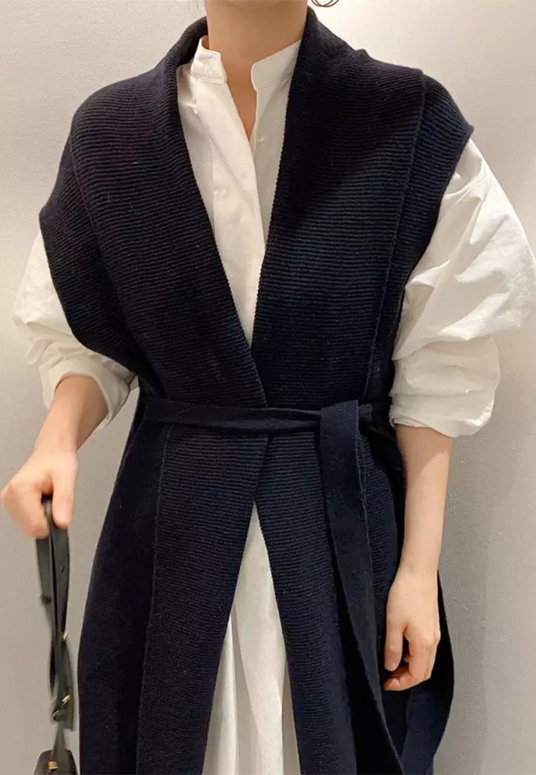 Simple and loose long bubble sleeve dress vest set CA24092735MT