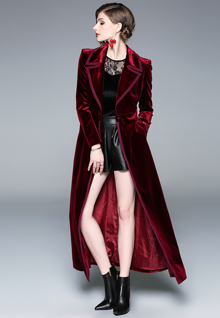 2024 Autumn Fashion New Style Women's Velvet Coat Coat CA24073101RD