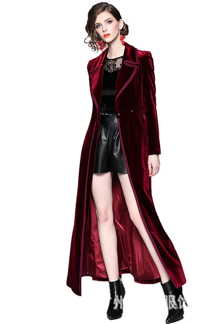 2024 Autumn Fashion New Style Women's Velvet Coat Coat CA24073101RD